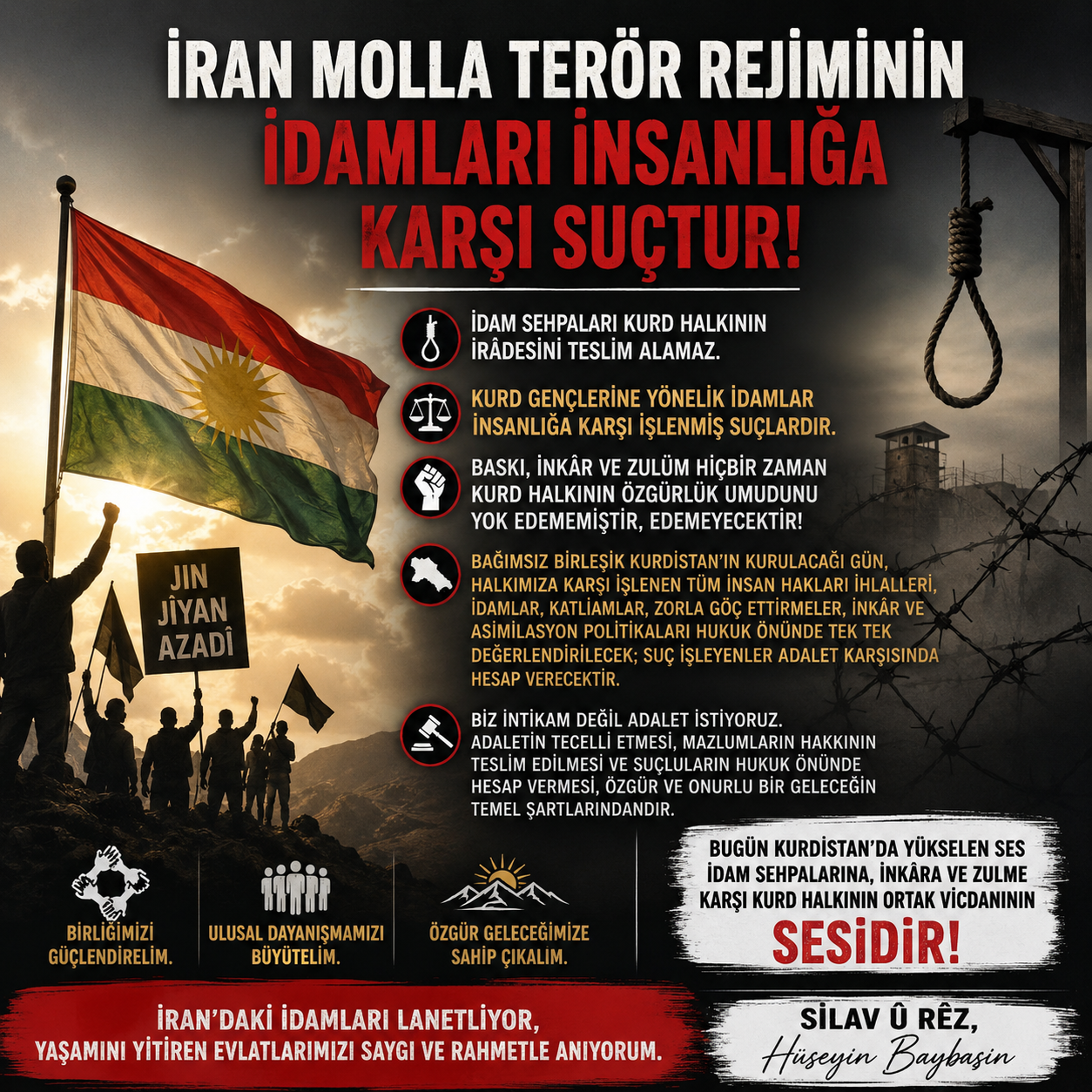 İran Molla Terör Rejiminin İdamları İnsanlığa Karşı Suçtur